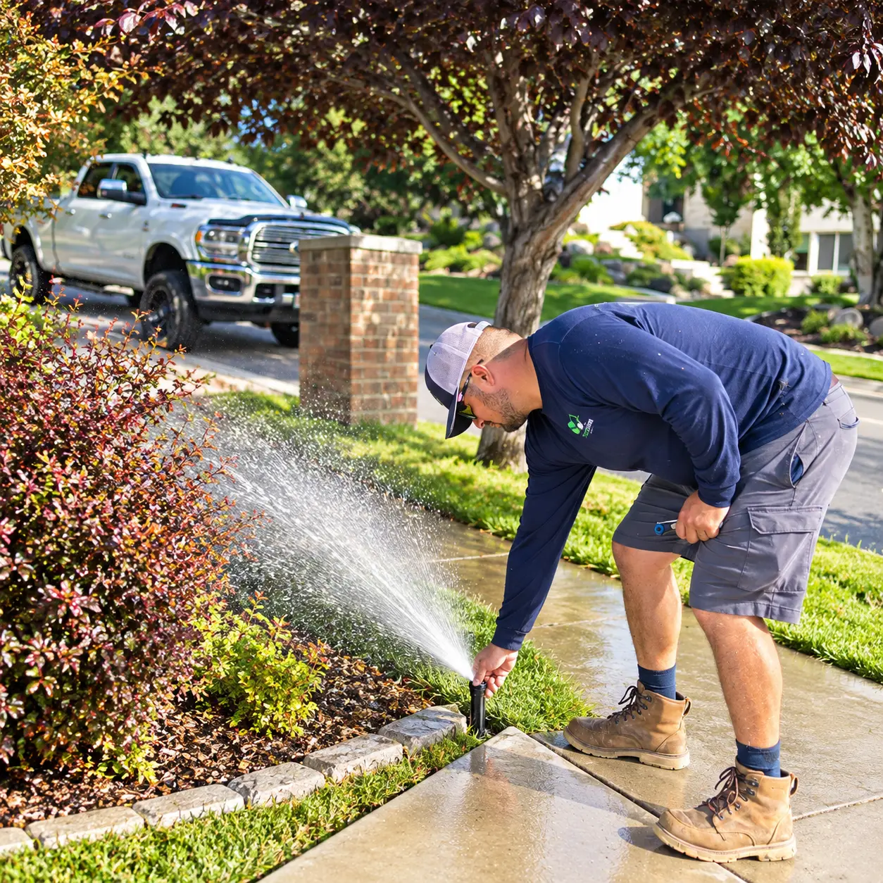 Sprinkler and irrigation work by Think Outside Landscaping